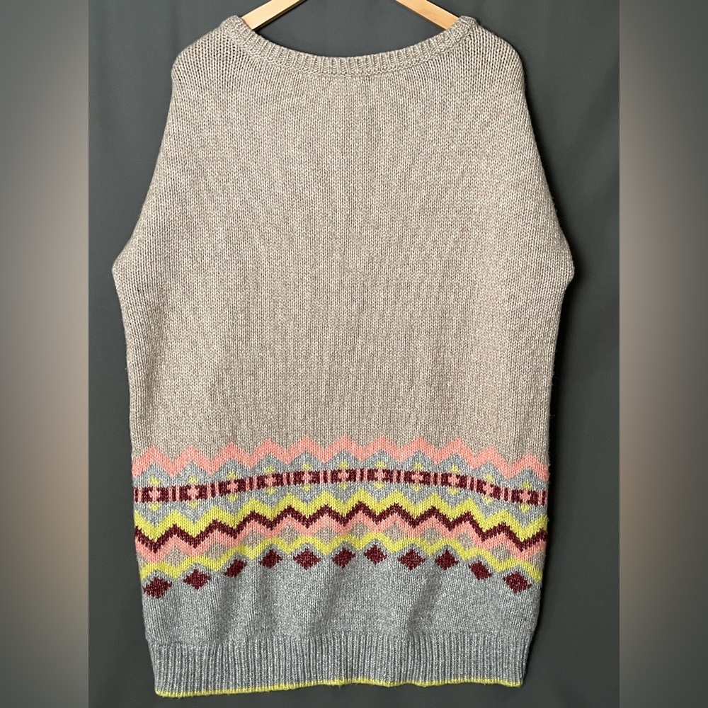 Victoria's Secret XL Wool Blend Multicolor Chevron Tunic Sweater - Picture 4 of 7